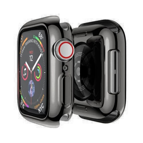 Cover för Apple Watch Case 9 8 7 6 SE 5 4 45 mm 41 mm 44 mm 40 mm TPU mjuk genomskinlig stötfångare iWatch 3 42 mm 38 mm skal Space gray Series 4 5 6 SE 44mm