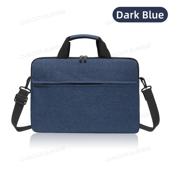 Laptop handväska Väska för Macbook Pro Case för bärbar dator Xiaomi Dell HP Lenovo 13.3 14 15 15.6 tum Protable Shoulder Messenger Bag Dark blue 12-13.3 inch