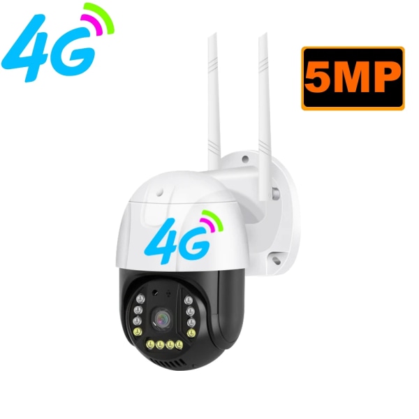4G Simkortskamera Utomhusfabrik OEM 5MP Starlight V380 Pro Monitorkamera 4G Simkort LTE Säkerhet CCTV 4G CCTV PTZ IP-kamera EU Plug 4G Cam No Card