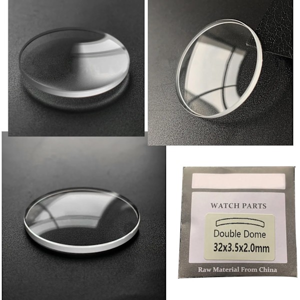 Dobbelt Kuppel 2,0 mm Tyk Mineral Urglas 26 mm-45 mm Urglas Udskiftning Transparent Urglas Reparationsdele Diameter 31mm Thickness 2.0mm