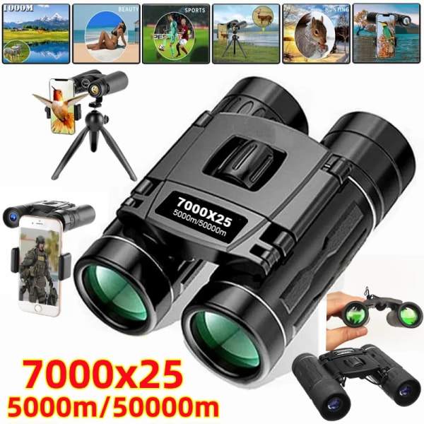 HD Telescope Professionell Kraftfull kikare Långdistans Bärbar Monocular FMC BAK4 Optik för utomhuscamping Vandring Jakt 6000X25 Set