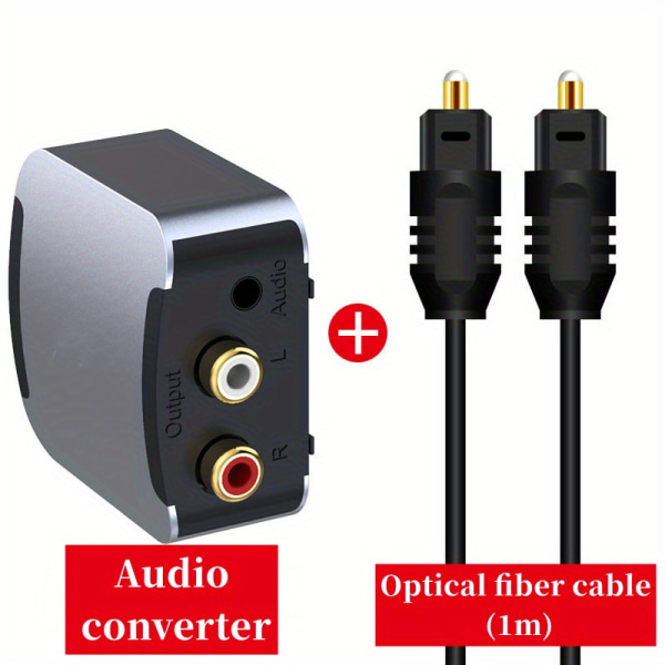 Optisk fiber koaxial ljudomvandlare till analog ljudutgång TV till ljud FM3.5MM Lotus AV-gränssnitt