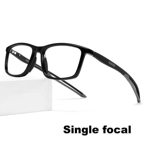 TR90 progressiva multifokala glasögon Ultralätt blått ljusblockerande läsglasögon Män Kvinnor Vintage Near Far Presbyopia Eyewear single-blackgray