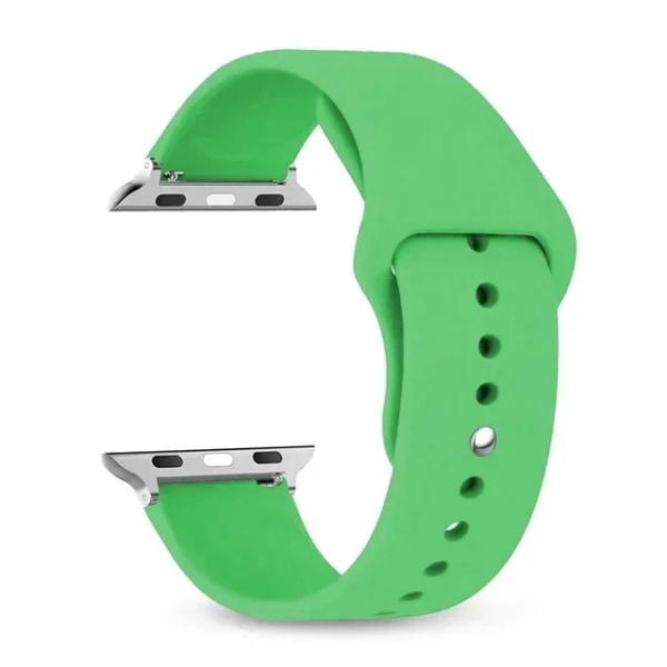 Silikonrem för Apple Watch -band 40 mm 44 mm 49 mm 45 mm 41 mm 38 mm 42 mm bältesarmband iWatch-serien 9 8 7 6 5 3 SE ultra 2 band 84 green 38 40 41 mm S-M