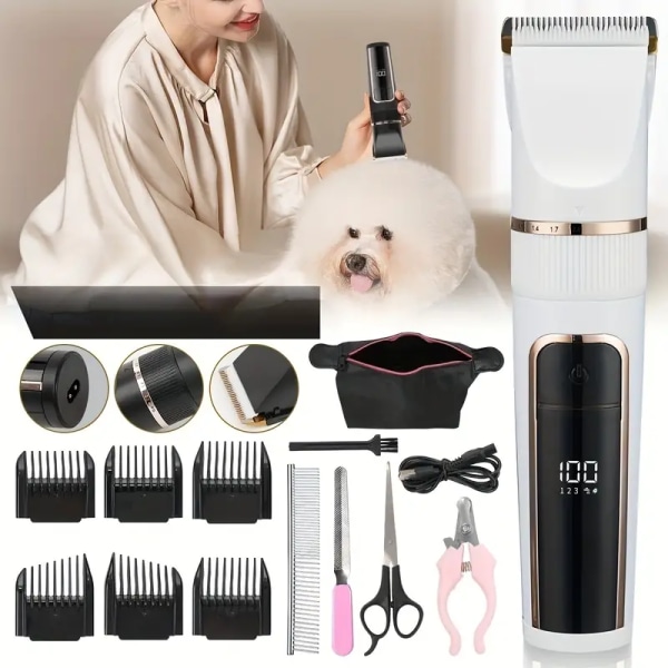 Upgrade Your Pet Grooming Kit With This Professional-Grade Electric Hair Clipper For Dogs & Cats!