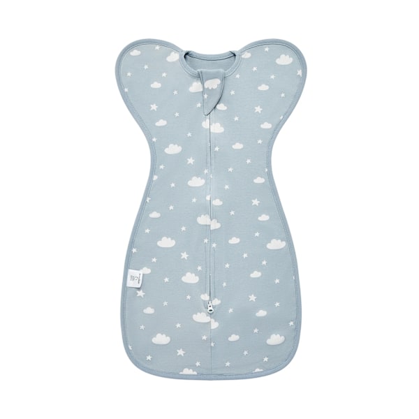 INSULAR Babysovpåse Nyfödd Baby Swaddle Sleeveless Sleep Sack Sommar Tunn Bomull Mjuk 2-vägs Dragkedja Blöjbyte Star Cloud 68cm