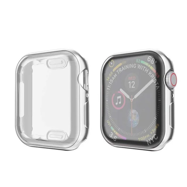 Case För apple watch band 49mm 45mm 41mm 44mm 40mm 42mm 38mm stötfångare Cover tillbehör iwatch series ultra 8 7 6 se 5 4 Silvery Series 789 45mm