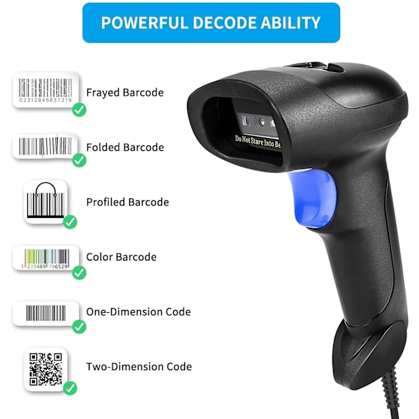 NETUM L5 kablet 2D stregkodescanner OG NT-L8 trådløs QR stregkodescanner pdf417 til MAC OS, Windows L5 Wired 2D Scan