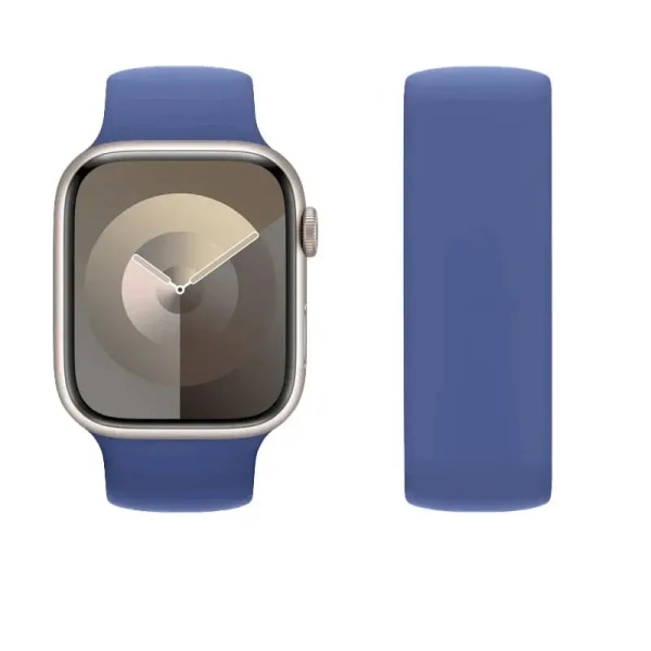 Solo Loop för apple Watch Band 40mm 44mm 45mm 41mm 42mm 49mm Elastiskt silikonarmband iWatch series 3/SE/6/7/8/9/ultra 2 Rem Tomales Blue XS