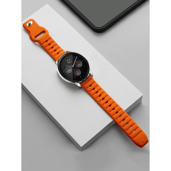 22 mm 20 mm silikonband för Huawei Watch 4/3/GT3-2 Pro Amazfit GTR 4/GTS 4 Mjukt andningsbälte Samsung Galaxy Watch 6/5/4 rem Blue For 22mm
