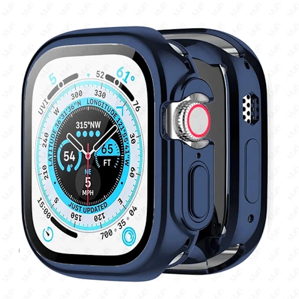 TPU Full Cover för Apple Watch Ultra Case 49mm 42mm 44mm 40mm 38mm Skärmskydd iWatch serier 9 8 7 6 5 4 3 SE fodral 45 41mm 2 midnight blue 40mm Series 654 SE