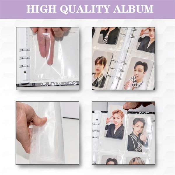 Ins Färgglada Fotoalbum Kpop Photocard Binder Pp Material Photocard Innehavare Idol Kort Samla Boka Mini Fotokort Album Album D