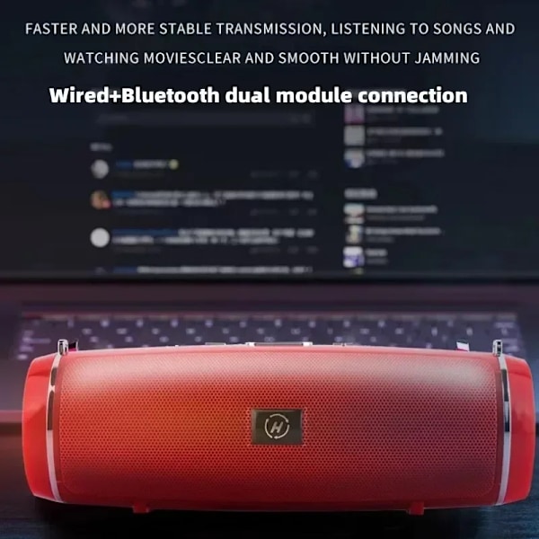 Miini Högtalare 200W Hög Effekt Bluetooth Högtalare Bärbar Utomhus Subwoofer 3D Stereo Surround Ljud Kolumn Musikcenter Boombox Blue