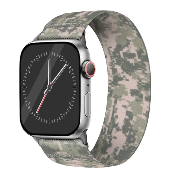 3D-färgutskrifter Enkel ögla rem Elastiskt tyg Nylon Band Solo Loop För Apple Watch Iwatch Band Series 7 3 5 Se 6 8 Ultra1/2 PRINT 01 M