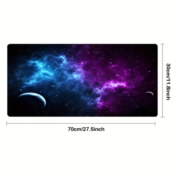 Lila Space Long Mouse Pad Stor Galaxy Tangentbordsmatta, 69,85 X 29,97 cm 70X30CM