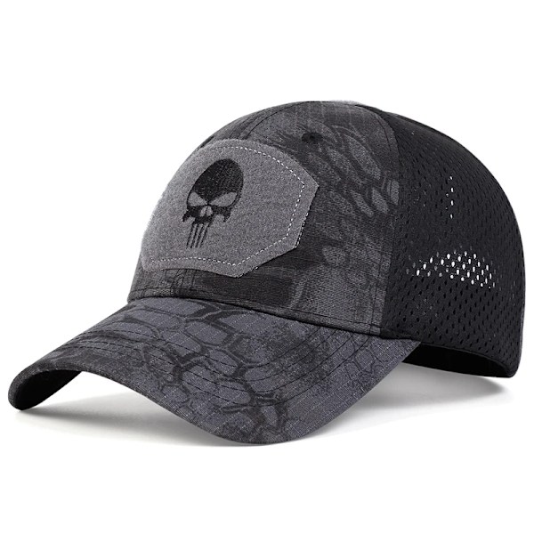 Unisex Skull Broderi Lable Andningsbara Baseball Caps Vår Och Höst Utomhus Justerbar Casual Hat Solskydd Hatt Dark Grey2 Adjustable