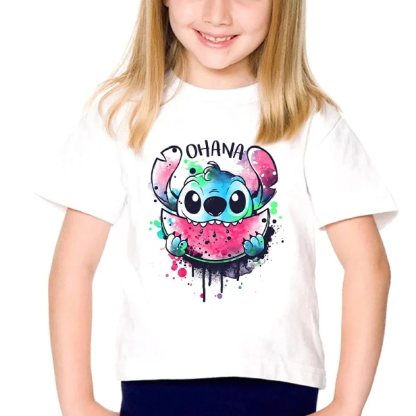 Kawaii 90-tal Lilo Stitch Rolig tecknad T-shirt Barn Barn Stitch Söt Manga T-shirt Y2k Grafisk T-shirt Tjej Pojke Topp Tees 59001 5T(XL)