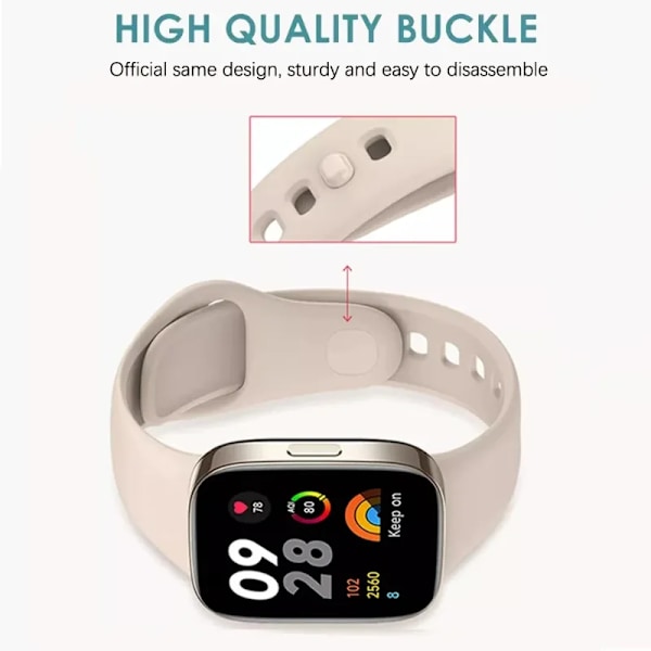 Mjuk Silikonrem För Redmi Klocka 3 Active Strap Tillbehör Smart Ersättning Watchband Och Skärmskydd Case Armband Gray Strap Redmi Watch 3 Active