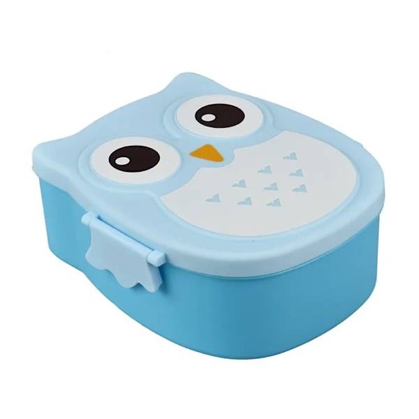 Owl Shaped Lunch Box With Compartments Lunch Food Container With Lids Almacenamiento Cocina Portable Bento Box For Kids School Blue