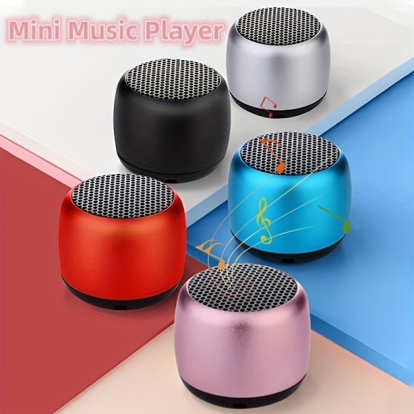 Liten stålkanon: Bärbar musikspelare Mini M1 trådlös högtalare med subwoofer för HD-surroundljud