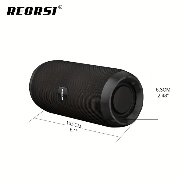 RECRSI trådlös högtalare, bärbar stereohögtalare med djup bas för USB/TF-kort/AUX, äkta trådlös stereohögtalare inomhus och utomhus Red Blue