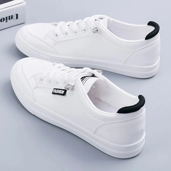 Kvinnor Sneakers Vulcanize Skor Våren Höst Andas Lägenheter Solid Färg Mesh Skor Ung Kvinna Casual White Skor green 35