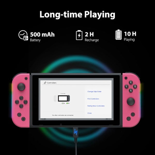 Vaihda ohjaimet Nintendo Switchille, korvaa Nintendo Switch -ohjain liikkeentunnistuksella/kaksoisvärinällä/herätyksellä - Pinkki E-Green