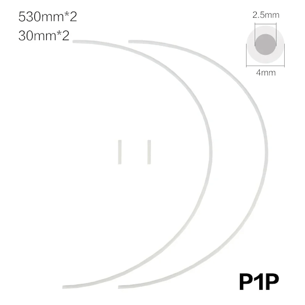 Bambu Lab Ptfe-putki 2,5 mm 4 mm P1p Ams A1 Mini 3D-tulostin Teflonto-putki 1,75 mm Bambulab Ptfe-putki 4 m valkoinen harmaa Ams Lite P1P White