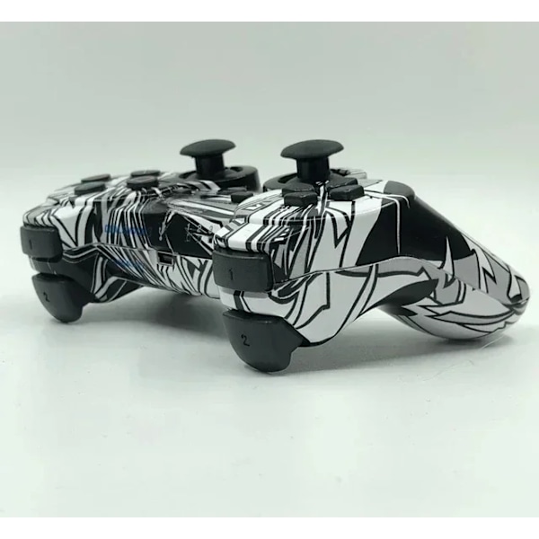 Bluetooth Controller Til Ps3 Gamepad Pc Playstation 3 Consol Trådløs Joystick Til Sony Playstation 3 Pc Switch Cong Troller. Black White stripe