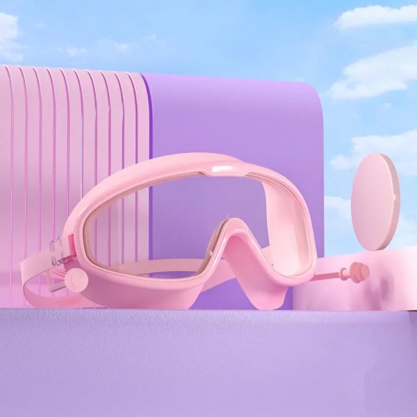 Big Frame Simglasögon Snap Design Simglasögon Dykglasögon för simning pink-adult