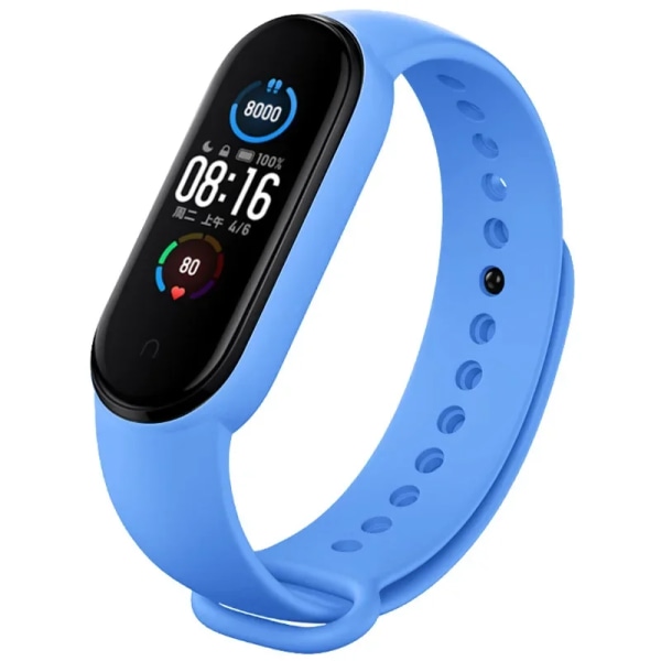 Watch för Xiaomi Mi Band 7 6 5 4 3 Armband Silikonarmband Handledsremmar MiBand 3/4 band5 band6 Smartwatch Tillbehör Dark Blue 28 Mi band 3 4