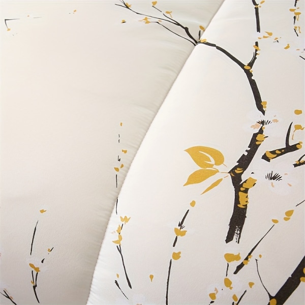 1 st alternativ duntäcke, quiltat täcke, mjukt andas varmt höst- och vinterduntäcke White Branches And Leaves 229cm*229cm