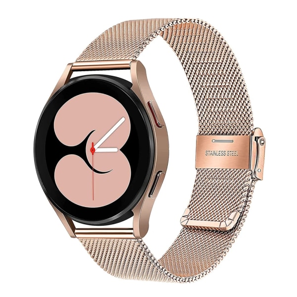 För samsung galaxy watch 4 5 6 band + case 40mm 44mm mesh Rostfritt stål rem bling case Skärmskydd i härdat glas black set galaxy watch 5 44mm