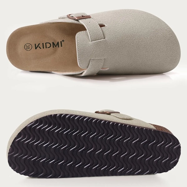 Litfun Retro Kork Clogs Tøfler Til Mænd Mode Mænd Muler Sko Med Arch Support Unisex Klassiske Strand Sko Mænd Sandaler Apricot 36