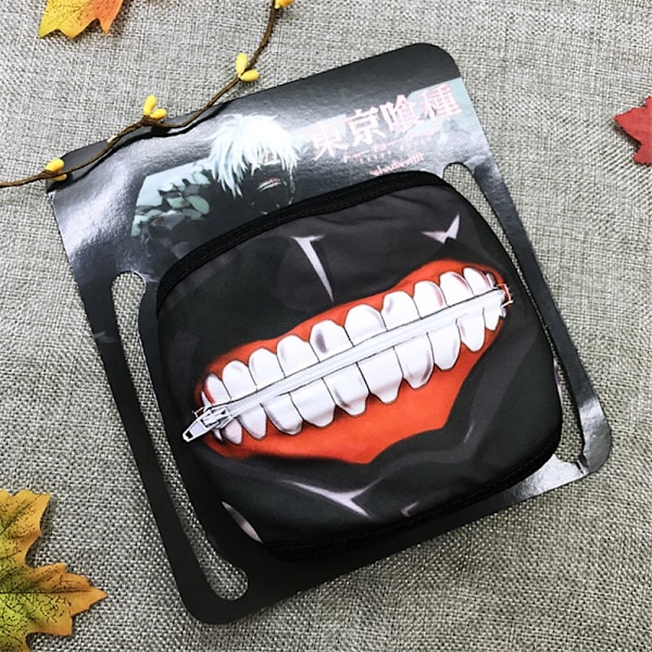 Tokyo Ghoul Kaneki Ken Mask Ansiktsmasker Cosplay Anime Blixtlås Masker Rekvisitar Zipper version