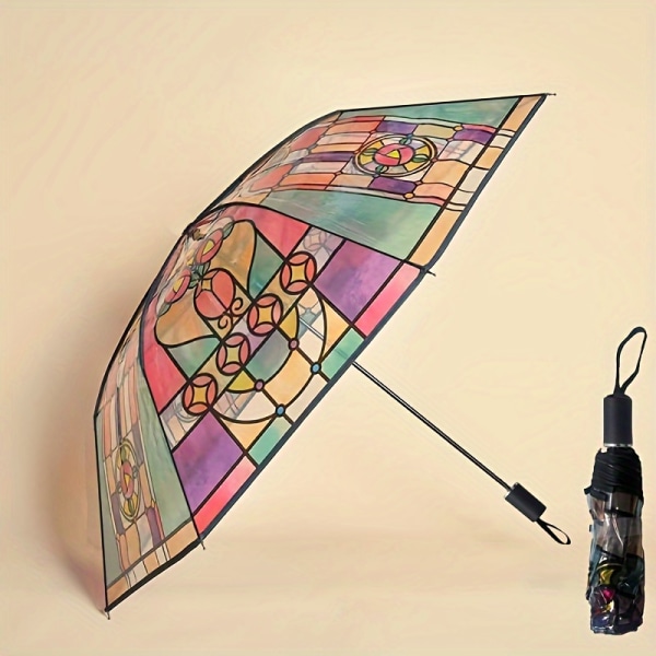 1 st genomskinligt paraply, manuellt hopfällbart paraply för romantisk poesi