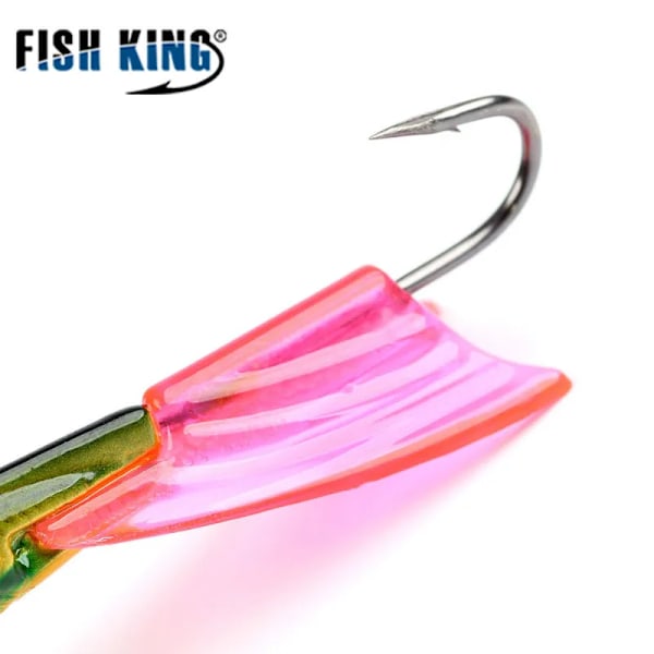 FISH KING 10g 20g Isfiskebete Balanserare 3D Ögon Metalljigg Is Hård Konstgjord Bete Sjunkande Minnow Swimbait Wobblers Gädda 10g-002