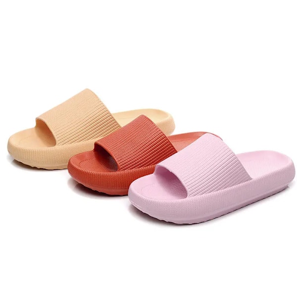 Man Platform Toffar Summer Beach Eva Soft Sole Sandaler Fritid Indendørs Badeværelse Anti Glidsko Orange 38-39