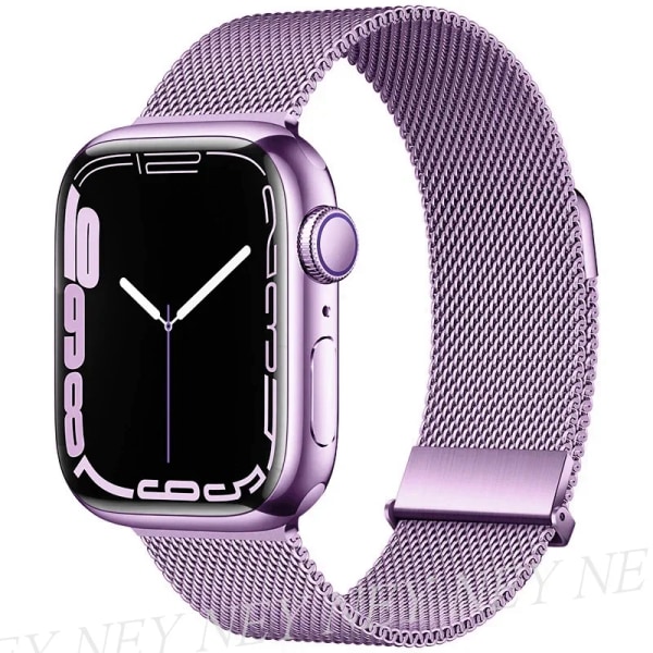 Milanese Loop för apple watch band 44mm 40mm 45mm 41mm 42-38-44 mm band ultra 2 49mm metallband iwatch series 9 8 7 6 SE 5 4 3 Lavender 14 41mm-40mm-38mm