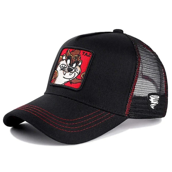 Høj kvalitet mærke anime tegneserie snapback bomuld baseball cap mænd kvinder hip hop far mesh hat trucker hat dropshipping TAZ RED 55cm-60cm