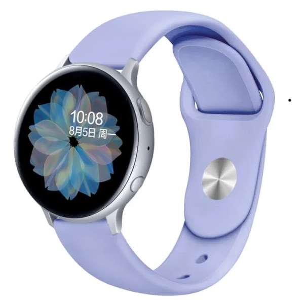 Watch för Samsung Galaxy watch 6 4 5 pro/4 Classic/Active 2/Gear S3 frontier 20mm 22mm Silikonarmband Huawei gt2 3 band lilac 6 22mm watch band