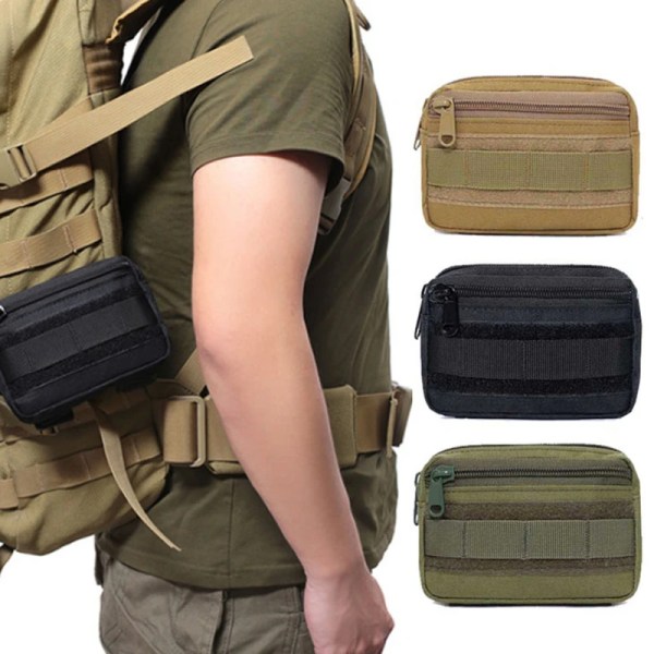 Utomhus Diverse Väska Dubbellager Military Pack Herr Midjeväska Fanny Pack Camping Jakt Tillbehör Bruksväska Mobilväska Double Khaki B