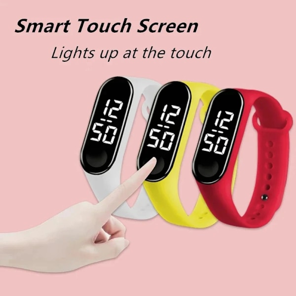 LED Smart Touch Armbånd Børn Smart Ure Tegneserie Dinosaur Enhjørning Legetøj Børn Elektronisk Ur til Dreng Pige Sport Ur brown 3