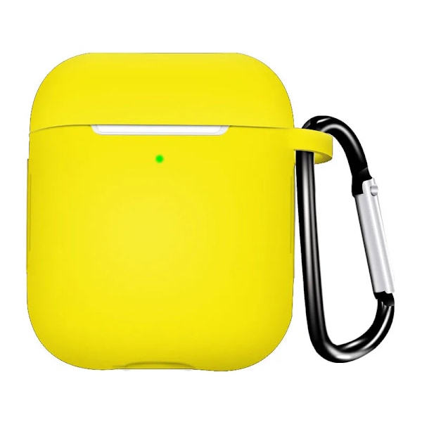 Kuulokkeiden suojakotelo Airpods 1/2 Gen -kuulokkeille, korvalaput, omenan korvalaput, putoamissuoja koukuilla, Airpods 1/2 Gen, Apple I -puhelinkotelo Yellow