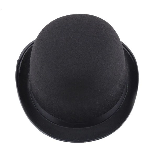 Ny svart magic hatt Brittisk vindfilt gentlemanhatt semesterfest uppträdande jazzmössa Halloween-rekvisita Vanligt för män och kvinnor 58cm