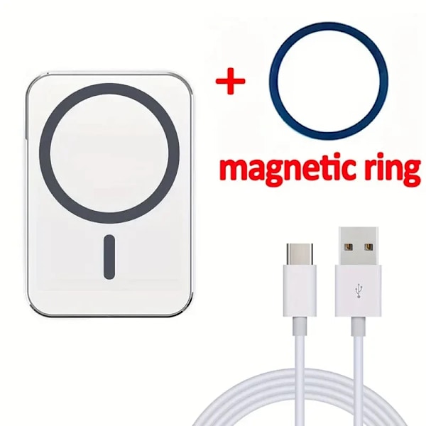 Magnetisk Trådlös Billaddare Magsafe För Iphone 15 14 13 12 11 Pro Max Xiaomi Samsung Magnet Luftventilfäste Telefon Hol Stå White