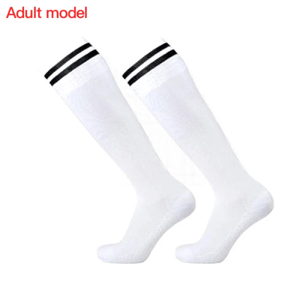 1 par barn fotboll långa strumpor bomull spandex barn fotboll över knä strumpor Baseball Hockey barn strumpor utomhus sport strumpor adult white black