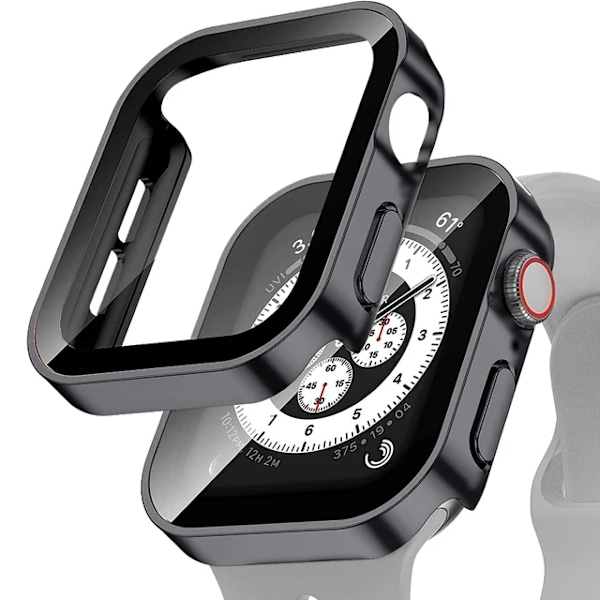 Vedenpitävä kotelo Apple Watch Ultra 9 8 7 6 5 näytönsuojakotelo suora reuna puskuri iwatch-sarja 49 45 41 44 40. 42 38Mm Matte Black Series 456 SE 44mm