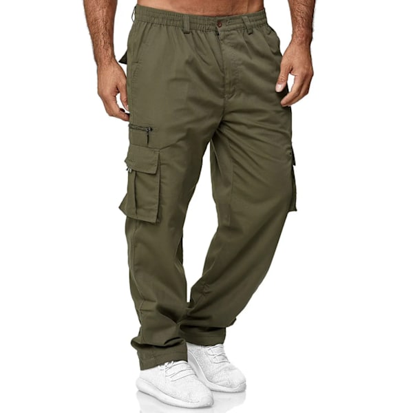 Sweatpants Mænd Jogger Cargo Bukser Casual Multi Lommer Militære Taktiske Bukser Taktiske Last Baggy Bukser Mænd army green L