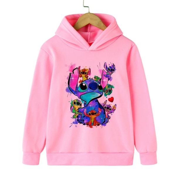 90-tal Y2k Anime Stitch Hoody Barn Tecknad Kläder Barn Flicka Pojke Lilo and Stitch Sweatshirt Manga Hoody Baby Casual Topp 59001 160CM